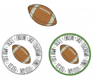 Stickdatei ITH - Untersetzer Sport Football